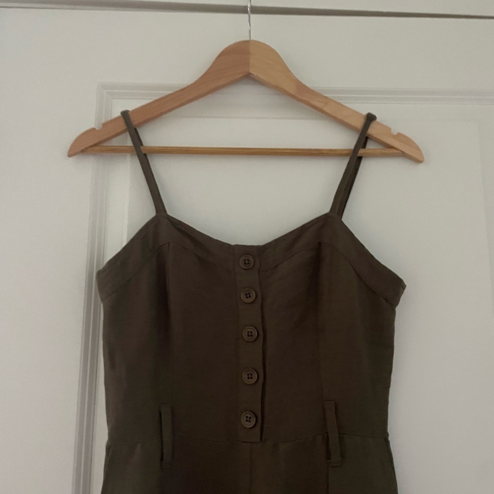 Rails Harper Button Front Cropped Linen Jumpsuit … - image 11